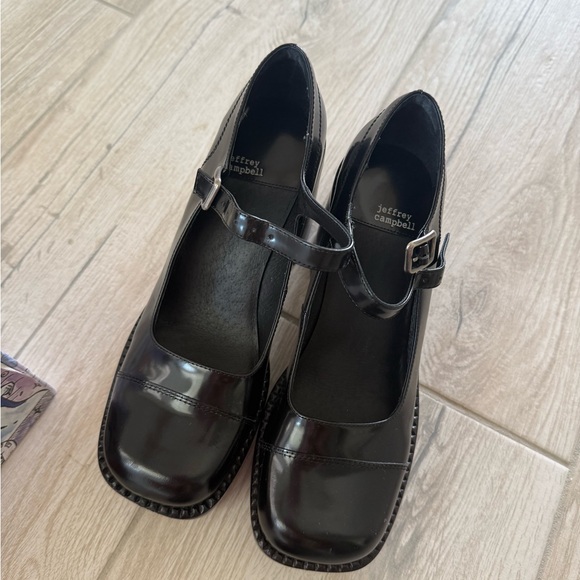 Jeffrey Campbell Pia Mary Jane Black Platform Shoes - Picture 2 of 5